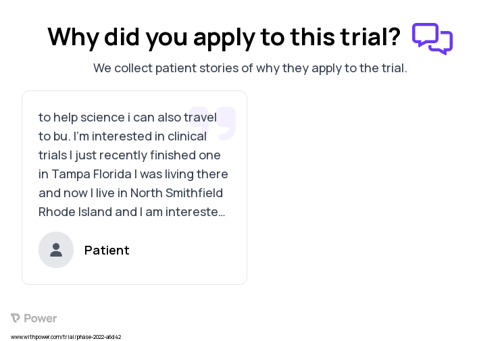 Healthy Subjects Patient Testimony for trial: Trial Name: NCT05180981 — N/A