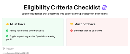 Standard of care engagement practices Clinical Trial Eligibility Overview. Trial Name: NCT04822636 — N/A