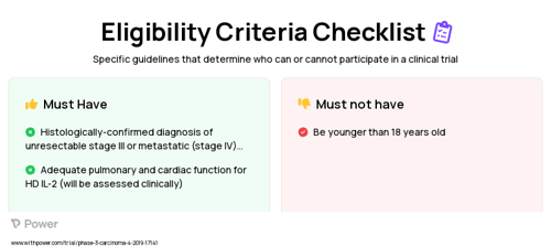 IL-2 (Cytokine) Clinical Trial Eligibility Overview. Trial Name: NCT03991130 — Phase 2
