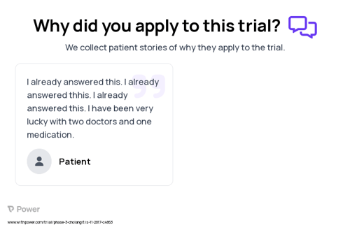 Primary Biliary Cirrhosis Patient Testimony for trial: Trial Name: NCT03301506 — Phase 3