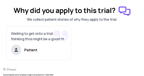 Mild Cognitive Impairment Patient Testimony for trial: Trial Name: NCT04522791 — Phase 2
