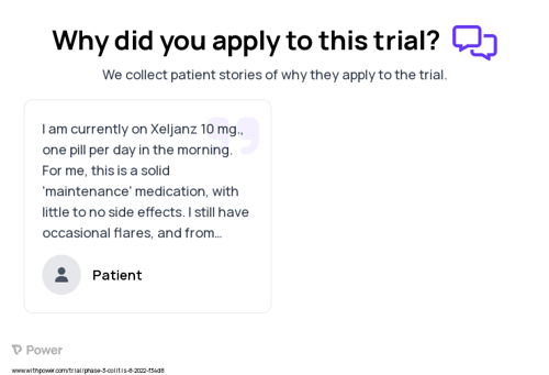 Ulcerative Colitis Patient Testimony for trial: Trial Name: NCT05528510 — Phase 3