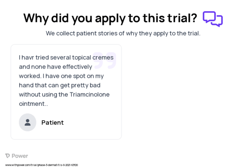 Atopic Dermatitis Patient Testimony for trial: Trial Name: NCT05142774 — Phase 3