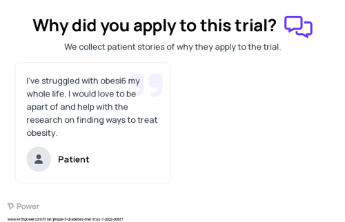 Type 1 Diabetes Patient Testimony for trial: Trial Name: NCT05414409 — Phase 2