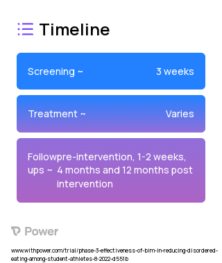 Bodies in motion intervention program 2023 Treatment Timeline for Medical Study. Trial Name: NCT05864287 — Phase 3