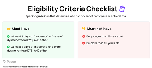 Elagolix (Gonadotropin-Releasing Hormone (GnRH) Receptor Antagonist) Clinical Trial Eligibility Overview. Trial Name: NCT03213457 — Phase 3