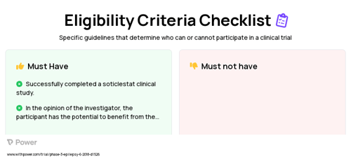 Soticlestat (Unknown) Clinical Trial Eligibility Overview. Trial Name: NCT03635073 — Phase 2