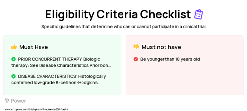Denileukin Diftitox (Immunotoxin) Clinical Trial Eligibility Overview. Trial Name: NCT00026429 — Phase 2