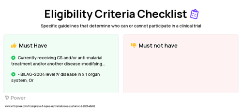 Ianalumab s.c. monthly Clinical Trial Eligibility Overview. Trial Name: NCT05639114 — Phase 3