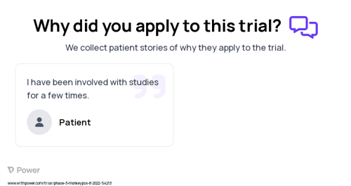 Monkeypox Patient Testimony for trial: Trial Name: NCT05534984 — Phase 3