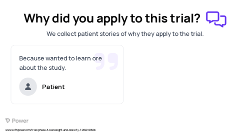 Healthy Eating Patient Testimony for trial: Trial Name: NCT05309395 — Phase 3