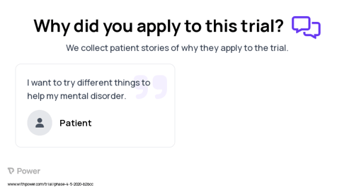 Mental Health Disorders Patient Testimony for trial: Trial Name: NCT04958824 — Phase 4