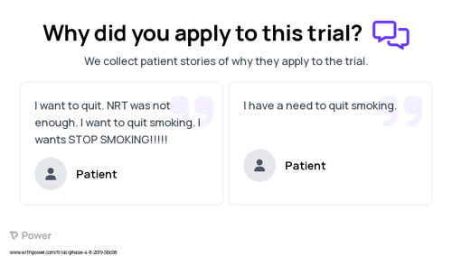 Tobacco Smoking Patient Testimony for trial: Trial Name: NCT04038255 — Phase 4