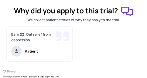 Depression Patient Testimony for trial: Trial Name: NCT05537584 — Phase 4