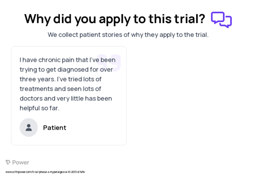 Chronic Pain Patient Testimony for trial: Trial Name: NCT01681264 — Phase 4