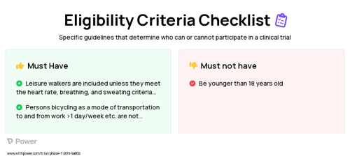 Endurance Training Clinical Trial Eligibility Overview. Trial Name: NCT03960827 — N/A