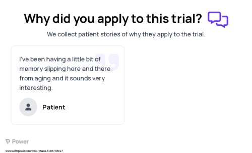 Healthy Adults Patient Testimony for trial: Trial Name: NCT03312920 — N/A