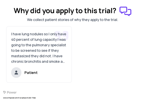 Smoking Cessation Patient Testimony for trial: Trial Name: NCT05014282 — N/A