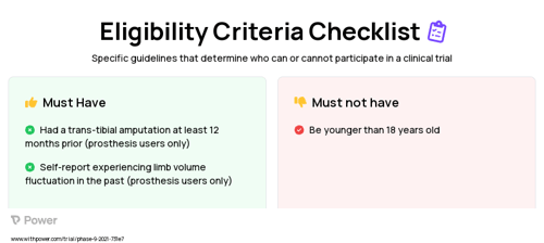 Auto Adjusting Prosthesis (Prosthetic Socket System) Clinical Trial Eligibility Overview. Trial Name: NCT05124652 — N/A