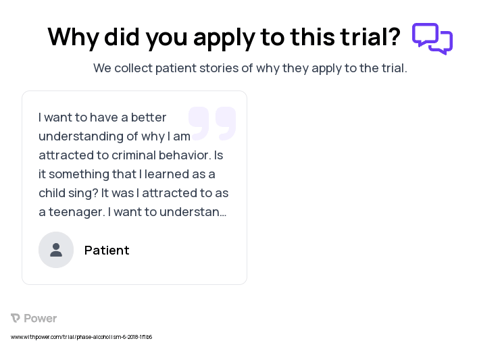 Alcoholism Patient Testimony for trial: Trial Name: NCT03883646 — N/A