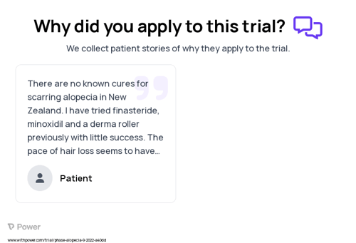 Male Pattern Baldness Patient Testimony for trial: Trial Name: NCT05460611 — N/A