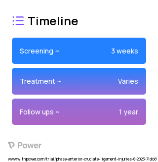 ACL Reconstruction (Procedure) 2023 Treatment Timeline for Medical Study. Trial Name: NCT05931627 — N/A