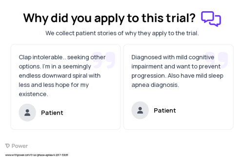 Obstructive Sleep Apnea Patient Testimony for trial: Trial Name: NCT03113461 — N/A