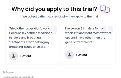 Asthma Patient Testimony for trial: Trial Name: NCT05748912 — N/A