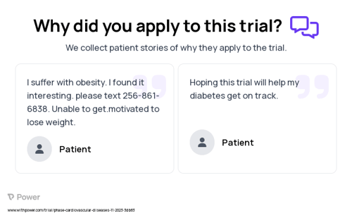 Cardiometabolic Diseases Patient Testimony for trial: Trial Name: NCT05216042 — N/A