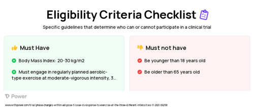 High intensity exercise session Clinical Trial Eligibility Overview. Trial Name: NCT05365334 — N/A