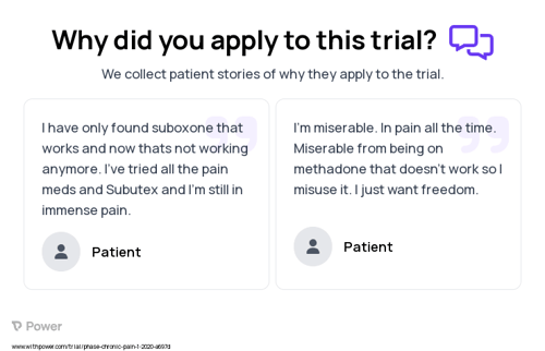 Opioid Use Disorder Patient Testimony for trial: Trial Name: NCT04379115 — N/A