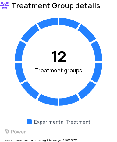 Cognitive Impairment Research Study Groups: No Contact Control, C8a - Complex Features (CF), C10 - Endogenous Attention Training (EnAT), C8 - Stimulus Variety (SV), C7 - Parafoveal Training (PT), C9 - Exogenous Attention Training (ExAT), C11 - Multisensory Facilitation (MF), C1 - Standard Perceptual Learning (SPL), C2 - Long Training (LT), C3 - Short Staircases (SS), C4 - Mixed Difficulty (MD), C5 - Noise Training (NT), C6 - Training with Flankers (TWF