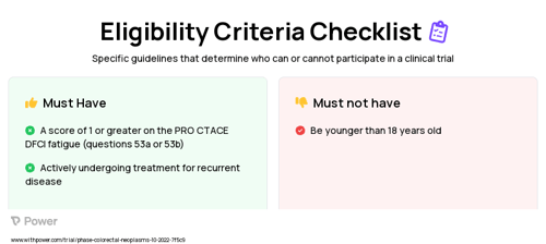 UNTIRE App (Behavioral Intervention) Clinical Trial Eligibility Overview. Trial Name: NCT05584540 — N/A