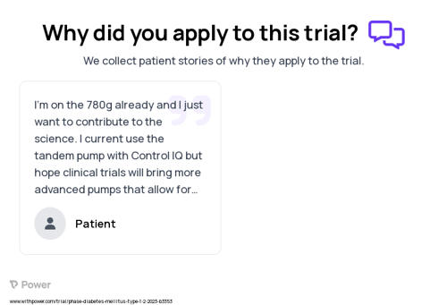 Type 1 Diabetes Patient Testimony for trial: Trial Name: NCT05714059 — N/A