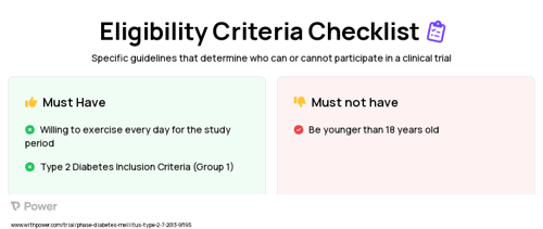 Exercise Clinical Trial Eligibility Overview. Trial Name: NCT01911104 — N/A