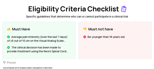 Spinal Cord Stimulator (SCS) (Spinal Cord Stimulator) Clinical Trial Eligibility Overview. Trial Name: NCT05301816 — N/A