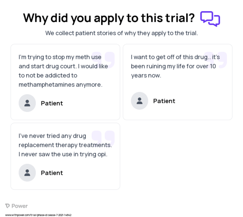 Cocaine Abuse Patient Testimony for trial: Trial Name: NCT04907357 — N/A