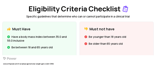 Weight Maintenance Group (Behavioral Intervention) Clinical Trial Eligibility Overview. Trial Name: NCT04731688 — N/A