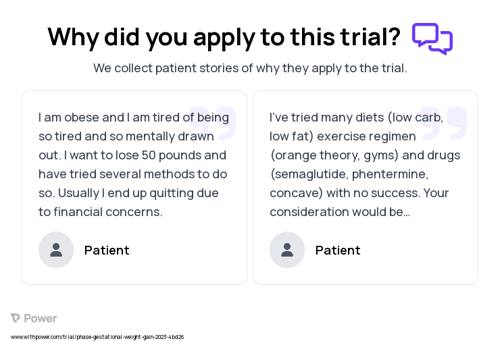 Obesity Patient Testimony for trial: Trial Name: NCT05579990 — N/A