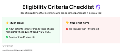 Diagnostic (¹⁸FDG PET, MRI) Clinical Trial Eligibility Overview. Trial Name: NCT05937776 — N/A