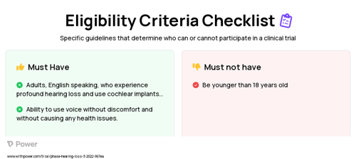 Voice lessons Clinical Trial Eligibility Overview. Trial Name: NCT05336747 — N/A