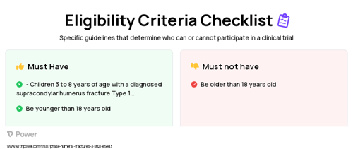 Long arm soft cast Clinical Trial Eligibility Overview. Trial Name: NCT04642807 — N/A