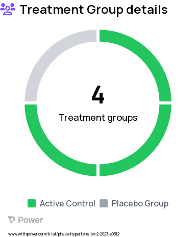 High Blood Pressure Research Study Groups: Potassium Chloride 30 mmol per day, Placebo, Potassium Chloride 60 mmol per day, Potassium Chloride 90 mmol per day