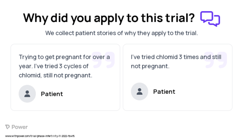 Female Infertility Patient Testimony for trial: Trial Name: NCT05633316 — N/A