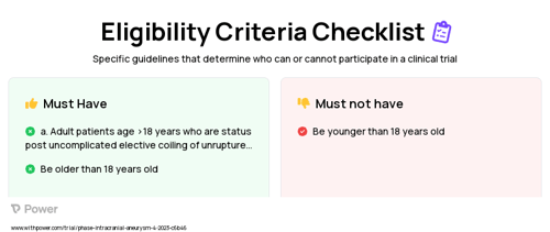 Hourly Neurochecks Clinical Trial Eligibility Overview. Trial Name: NCT05864300 — N/A
