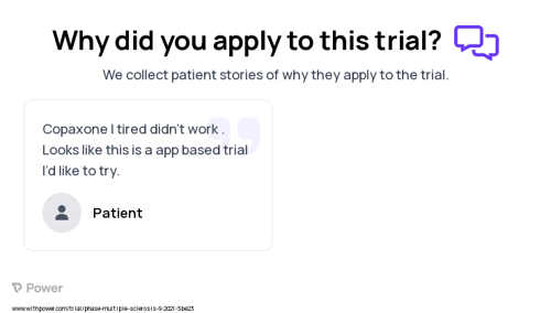Multiple Sclerosis Patient Testimony for trial: Trial Name: NCT04953689 — N/A