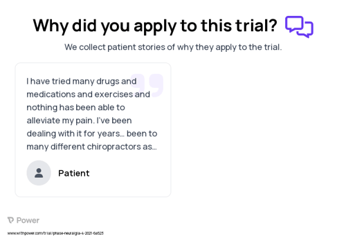 Chronic Pain Patient Testimony for trial: Trial Name: NCT04909593 — N/A