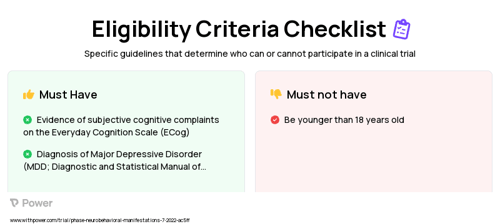 Cognitive Training Clinical Trial Eligibility Overview. Trial Name: NCT05400512 — N/A