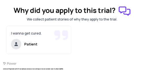 Obsessive-Compulsive Disorder Patient Testimony for trial: Trial Name: NCT05580614 — N/A