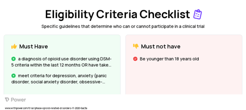 Augmented Usual Care Clinical Trial Eligibility Overview. Trial Name: NCT04245423 — N/A